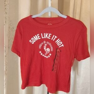 🆕 NWT | TUONG OT SRIRACHA Ladies M Red Top "Some Like It Hot" Cropped